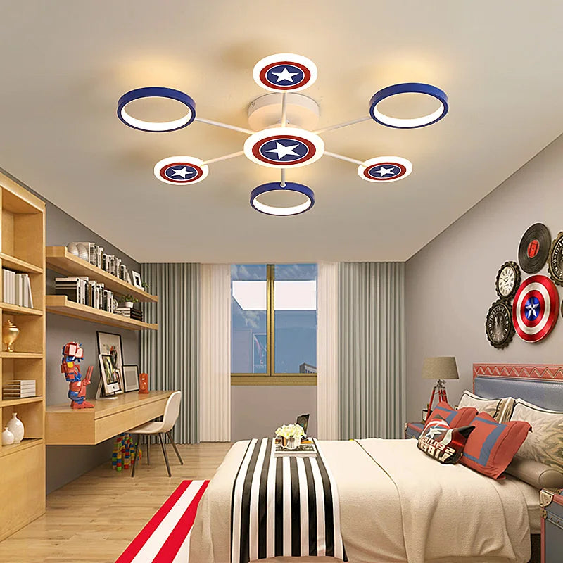 Nagyméretű design mennyezeti lámpatest Kapitány Amerika