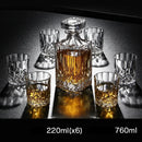 Karafa vodkához és whiskyhez - kristályüveg palack és pohár