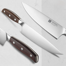 XINZUO - Német acél konyhakés készlet - 7 darabos készlet fa késállvánnyal