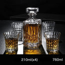 Karafa vodkához és whiskyhez - kristályüveg palack és pohár