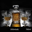 Karafa vodkához és whiskyhez - kristályüveg palack és pohár