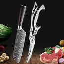 SharpMaster™ konyhai késkészlet damaszkuszi mintával és ollóval