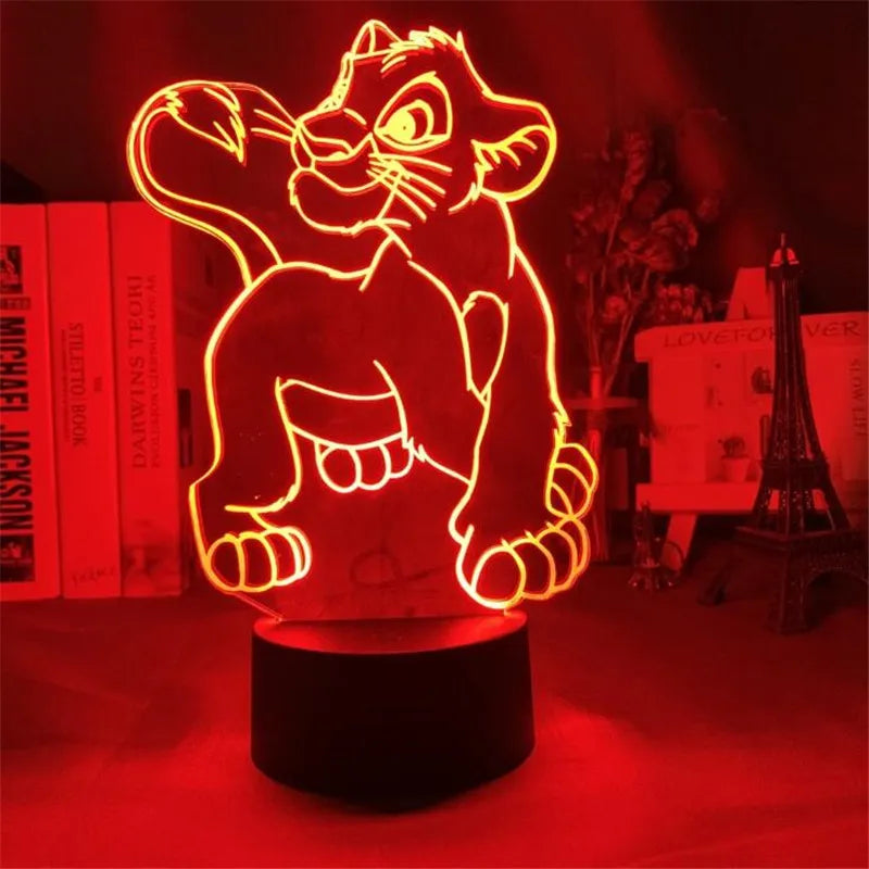 3D illúziós lámpa Oroszlánkirály - több változatban