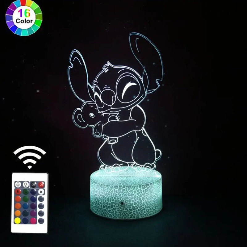 3D illúziós lámpa Stitch - több változatban