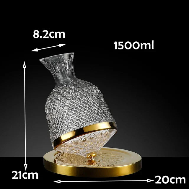 Design boros dekantáló - 360°-ban forgatható dekantáló, 1,5 l