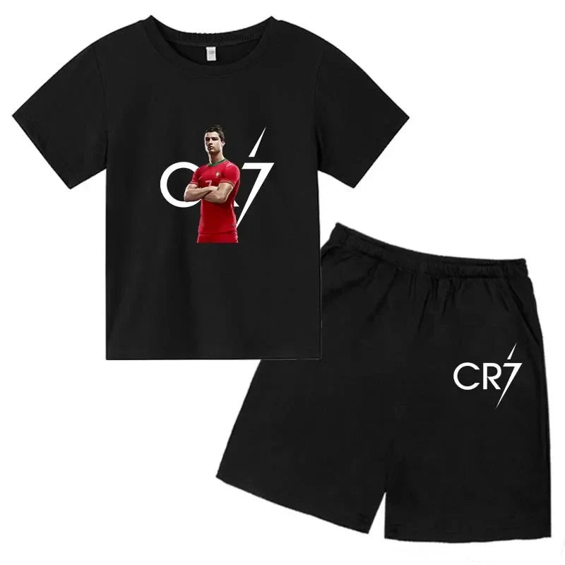 Gyerek nyári szett pólóval és rövidnadrággal Cristiano Ronaldo - több változatban
