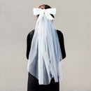 Rövid esküvői fátyol masnival