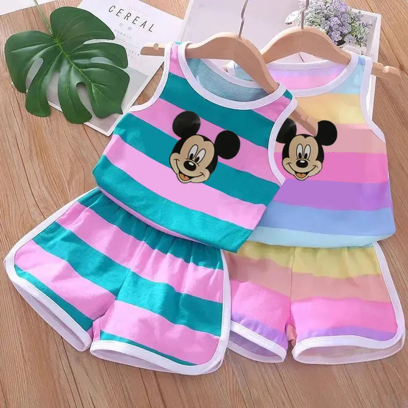 Lányok nyári szett tank top és rövidnadrág Mickey egér - több változatban