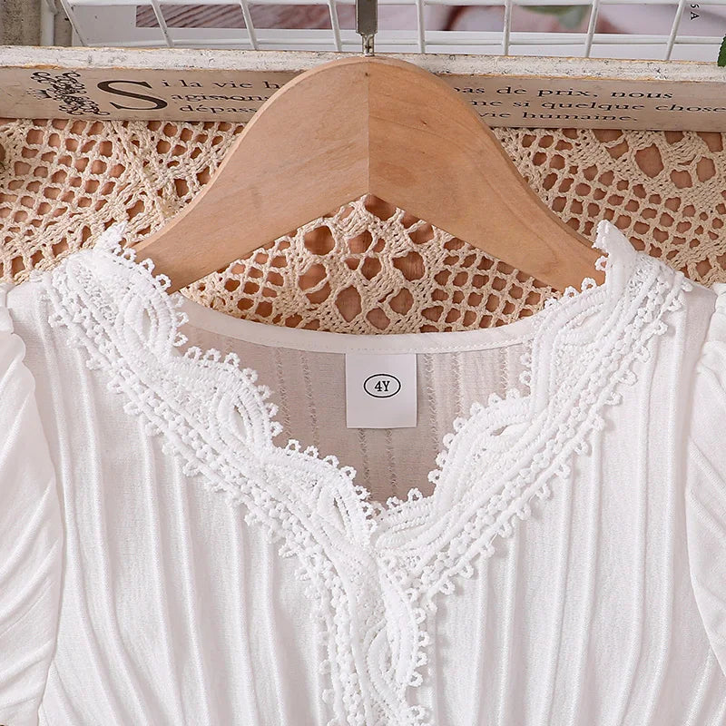 TwirlDresses™ Fehér lány ruha nyárra