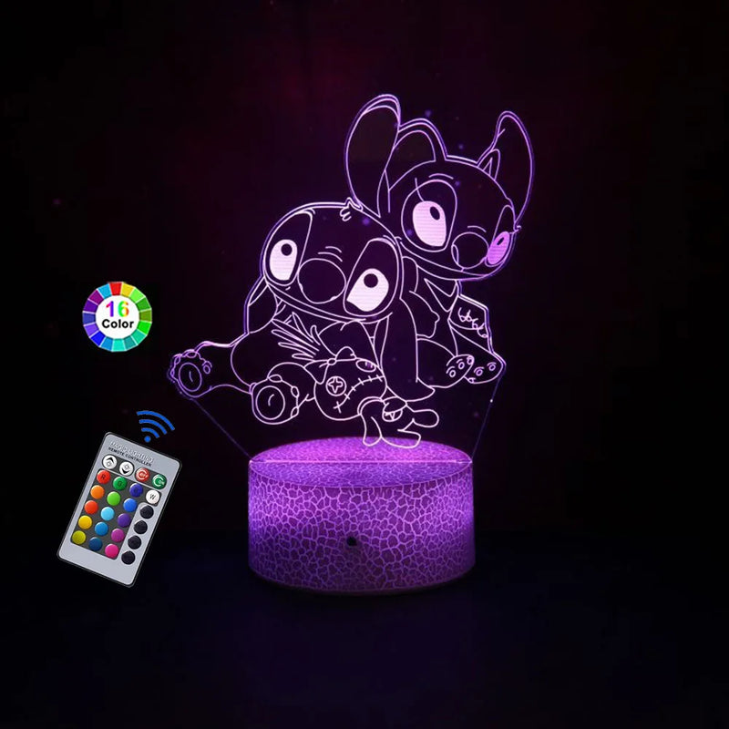 3D illúziós lámpa Stitch - több változatban