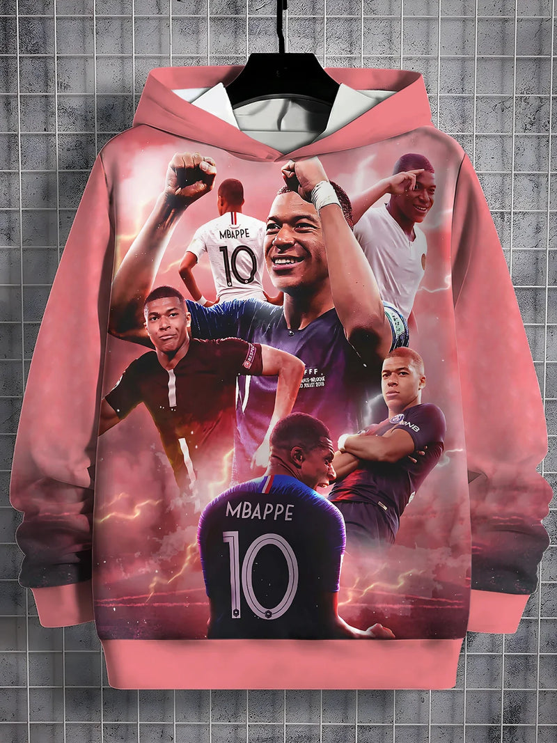 Futball pulóver 3D nyomtatással Kylian Mbappé - több változatban