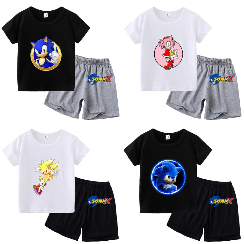 Gyerek nyári póló és rövidnadrág szett Sonic - több változatban