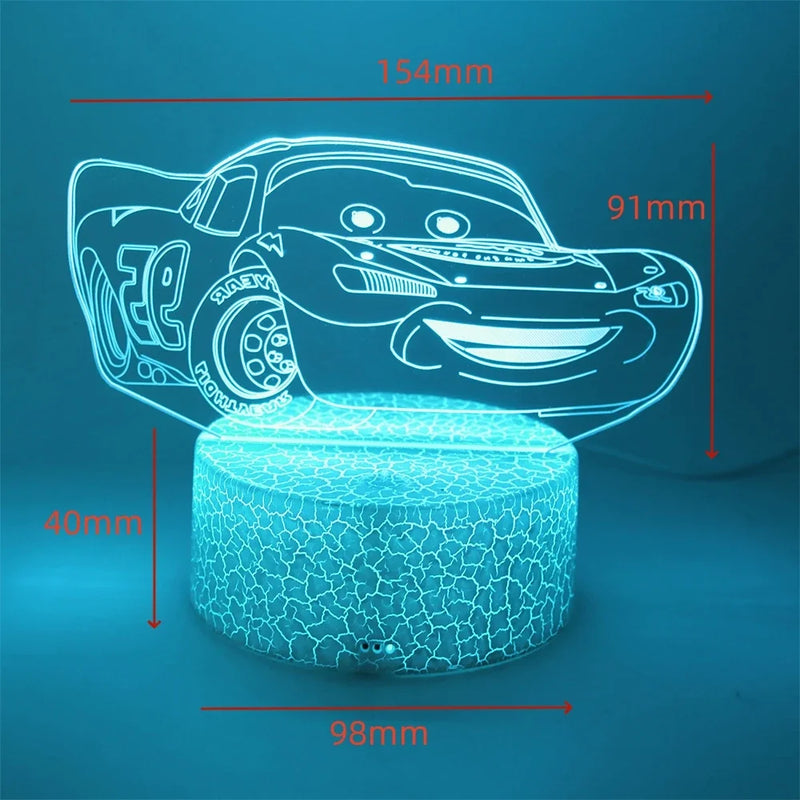 3D illúziós lámpa Verdák 3 - Lightning McQueen