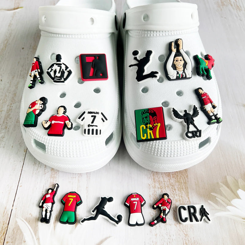 Crocs futball Cristiano Ronaldo cipődekoráció - 18 db