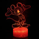 3D illúziós lámpa Mickey egér - több változatban