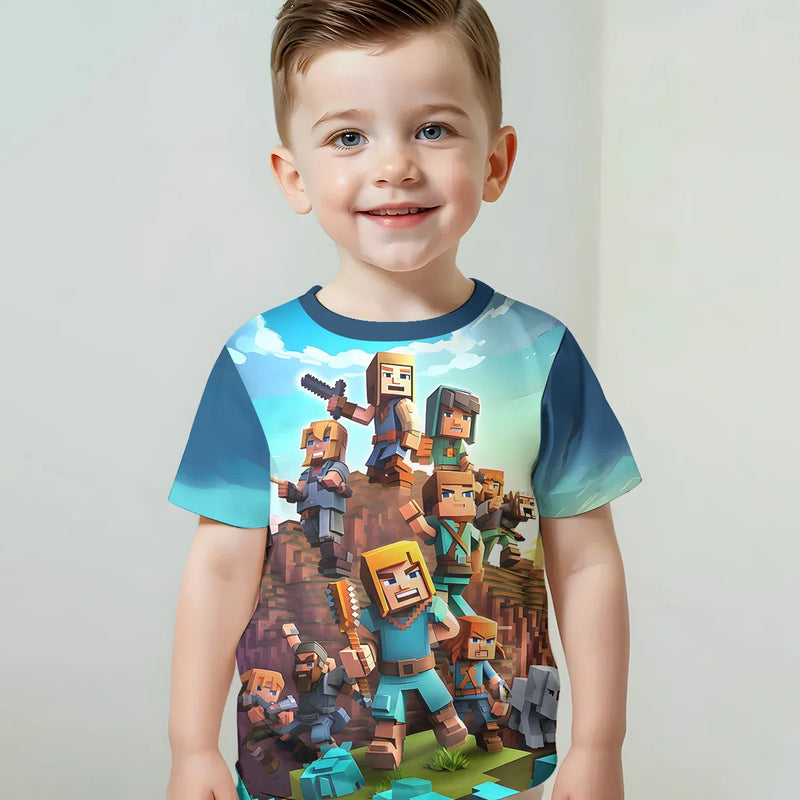 Stílusos gyerek póló Minecraft - több változatban