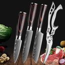 SharpMaster™ konyhai késkészlet damaszkuszi mintával és ollóval