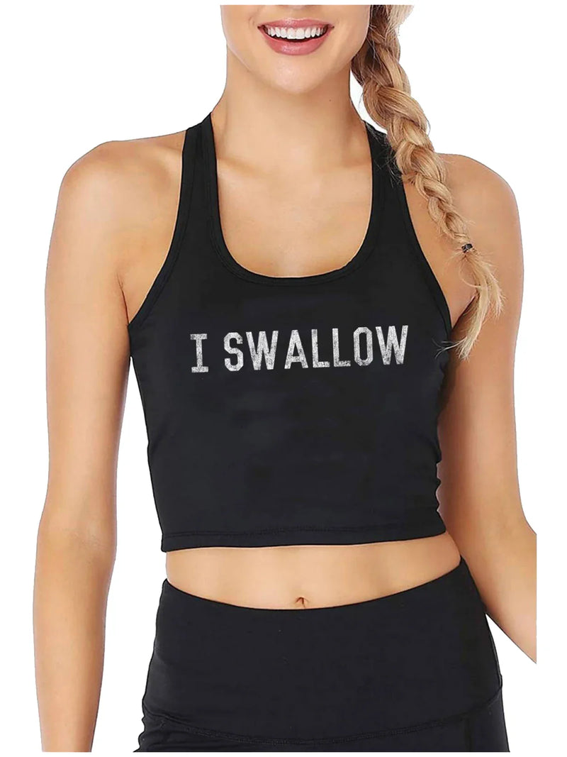 Vicces női tank top I swallow - több változatban