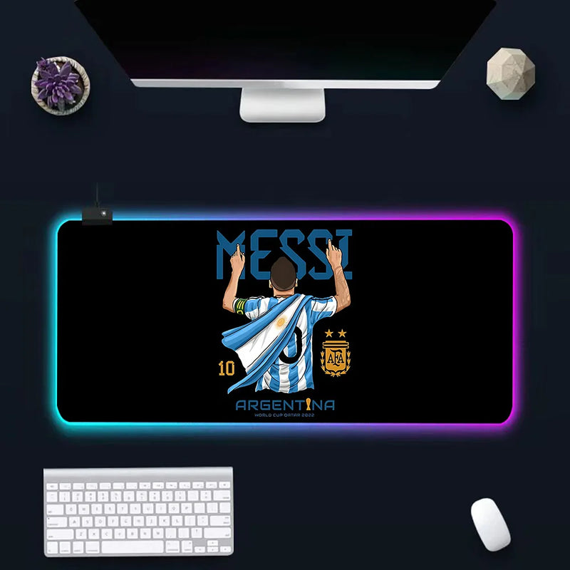 RGB világító billentyűzet és egérpad Lionel Messi - több változatban