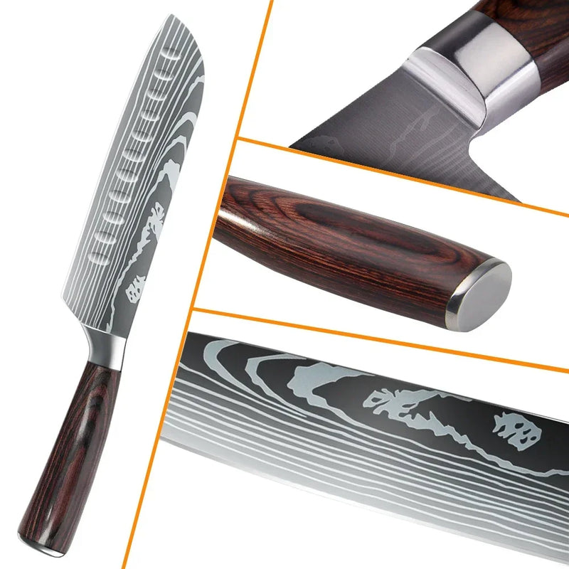 NordicSteel™ professzionális damaszkuszi acél konyhakés készlet