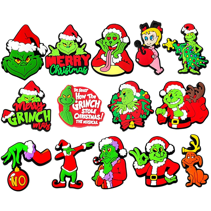 Crocs karácsonyi cipődíszek Grincs - 14 db