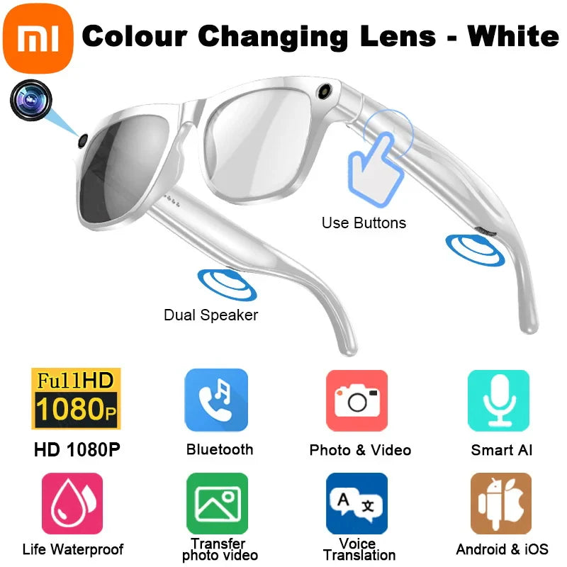 Xiaomi okosszemüveg kamerával - 1080p HD, 100 Mpx, Bluetooth hívások és AI asszisztens