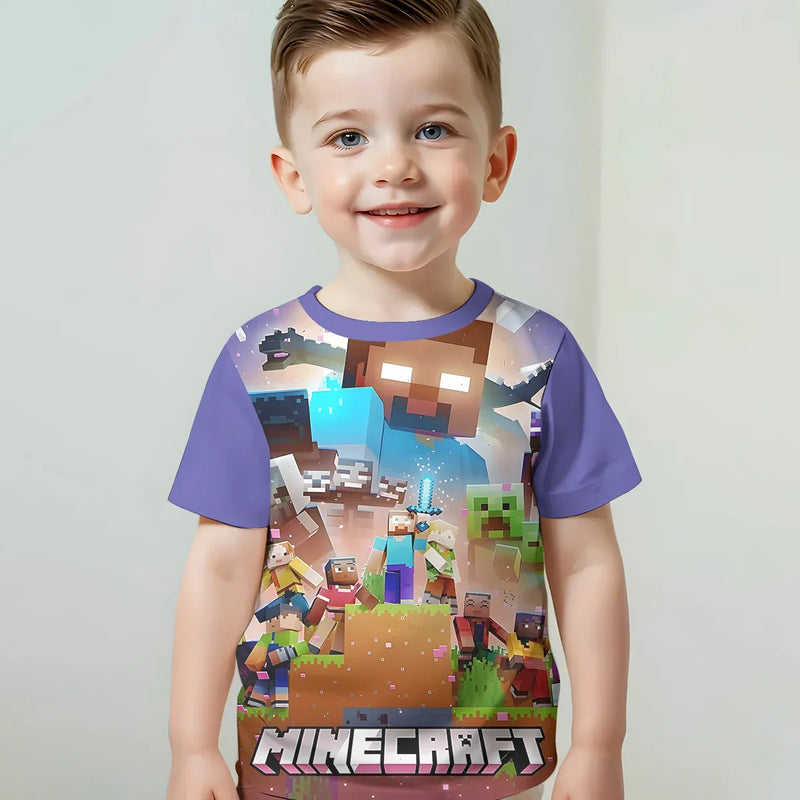 Stílusos gyerek póló Minecraft - több változatban