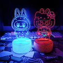 Hattyú 3D illúzióval ellátott lámpa - több változatban