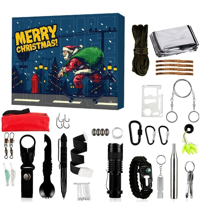 Adventi naptár kültéri felszereléssel