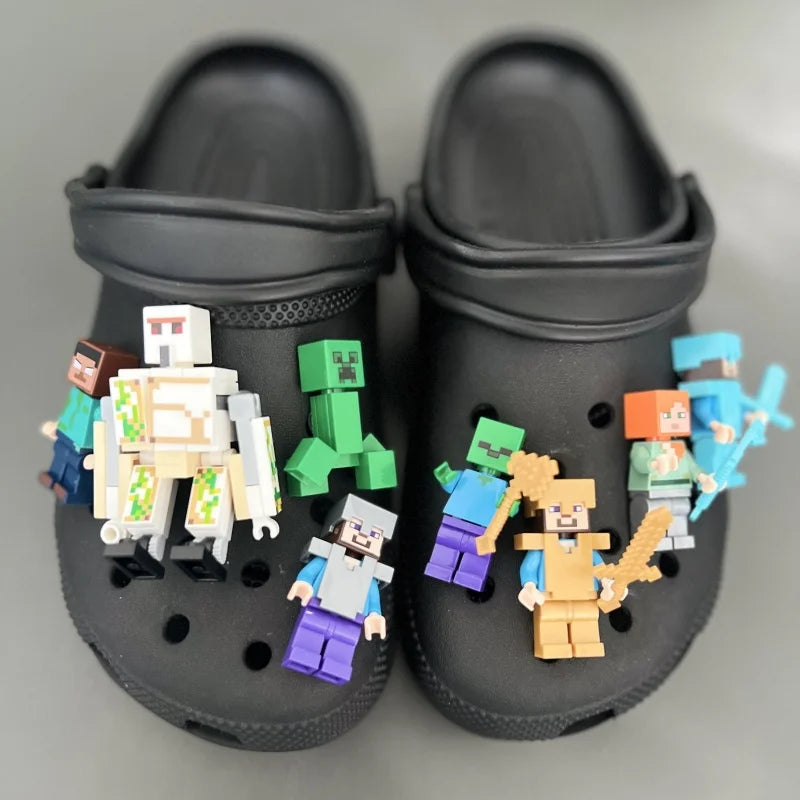 Nagyméretű Crocs cipő díszek - Minecraft - 8 db