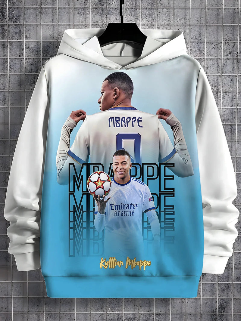 Futball pulóver 3D nyomtatással Kylian Mbappé - több változatban