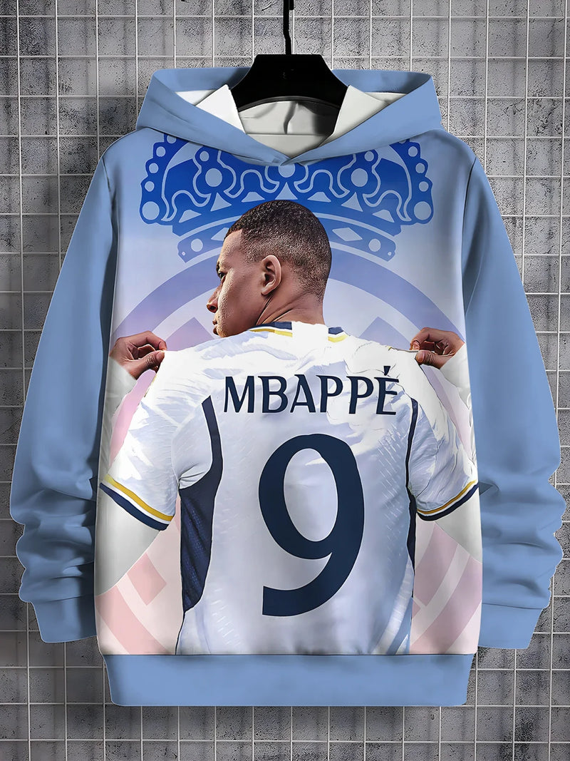 Futball pulóver 3D nyomtatással Kylian Mbappé - több változatban