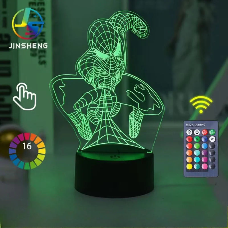 3D illúziós lámpa Pókember - több változatban