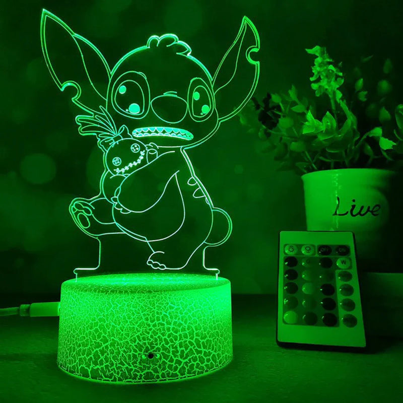 3D illúziós lámpa Stitch - több változatban