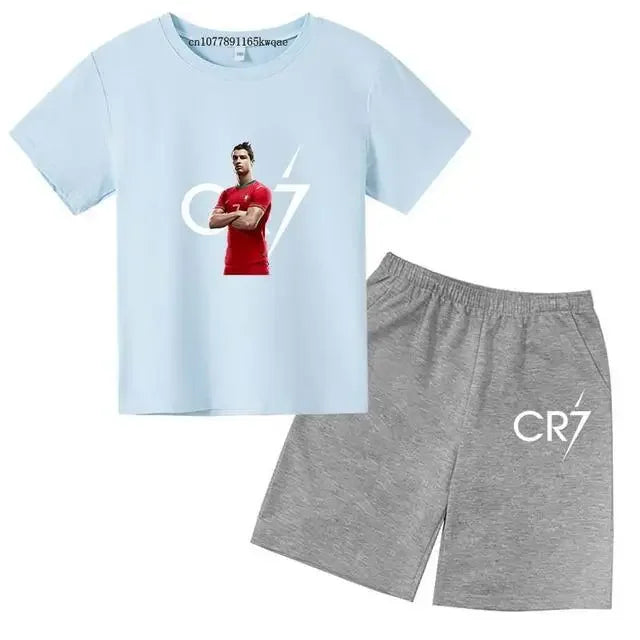 Gyerek nyári szett pólóval és rövidnadrággal Cristiano Ronaldo - több változatban