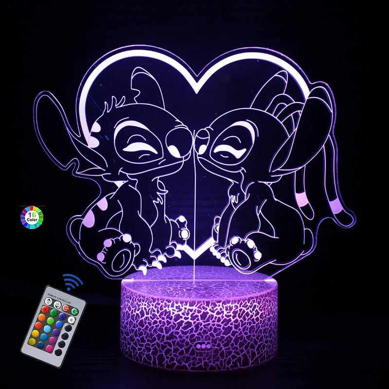 3D illúziós lámpa Stitch - több változatban