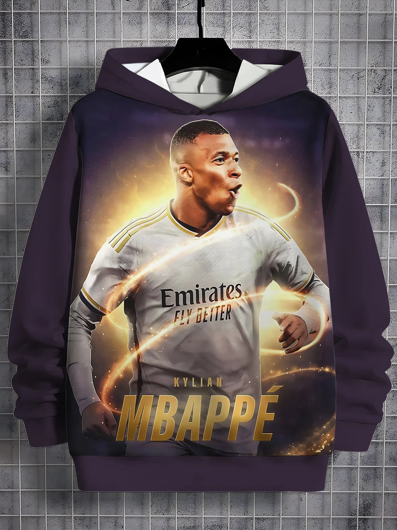 Futball pulóver 3D nyomtatással Kylian Mbappé - több változatban