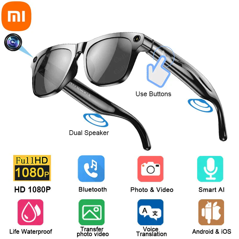 Xiaomi okosszemüveg kamerával - 1080p HD, 100 Mpx, Bluetooth hívások és AI asszisztens
