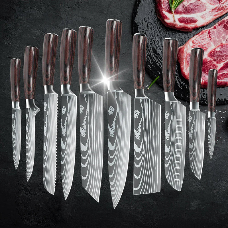 NordicSteel™ professzionális damaszkuszi acél konyhakés készlet