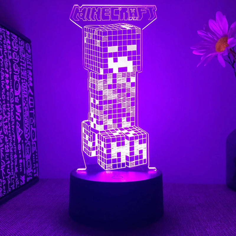 3D illúziós lámpa Minecraft - több változatban
