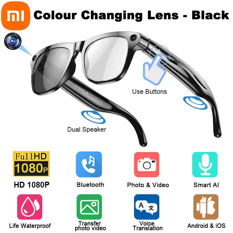 Xiaomi okosszemüveg kamerával - 1080p HD, 100 Mpx, Bluetooth hívások és AI asszisztens
