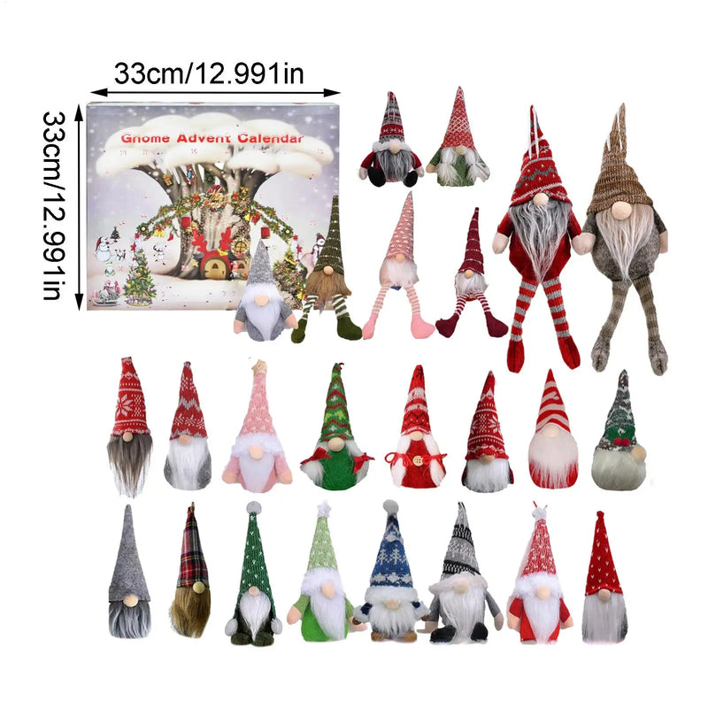 Adventi naptár karácsonyi manókkal - 24 db