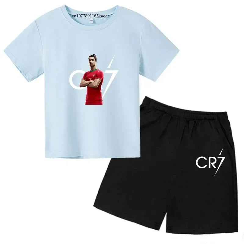 Gyerek nyári szett pólóval és rövidnadrággal Cristiano Ronaldo - több változatban