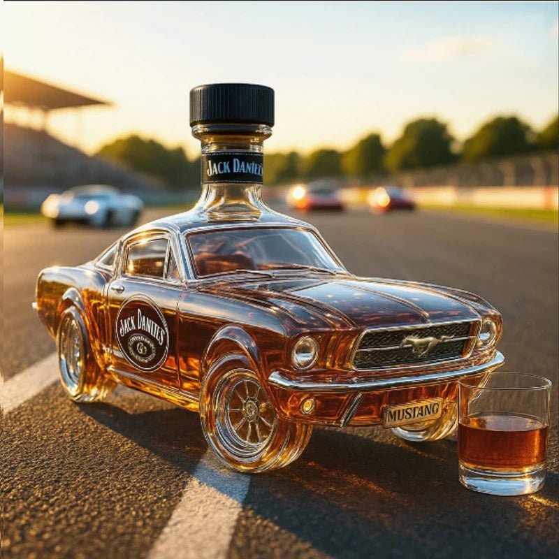 Design whiskey palack autó motívummal - több változatban
