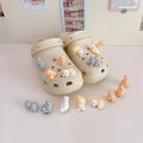 Nagyméretű Crocs cipődíszek macska alakban - 8 db