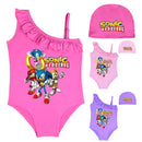 Lányok fürdőruha és sapka Sonic - több változatban