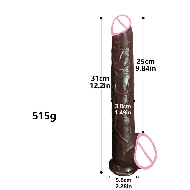 Valósághű extra hosszú vibrátor - 33 cm - több változatban
