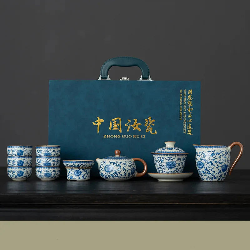Hagyományos japán porcelán teáskészlet - Matcha