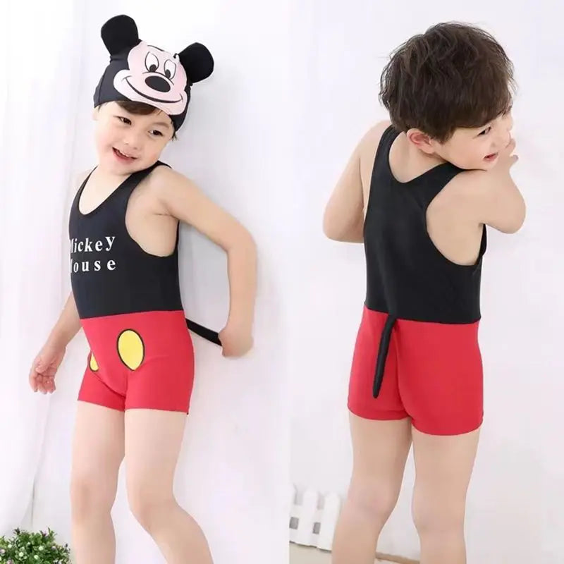 Fiú fürdőruha és sapka Mickey egér