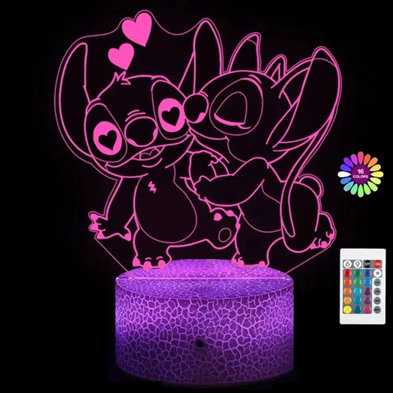 3D illúziós lámpa Stitch - több változatban